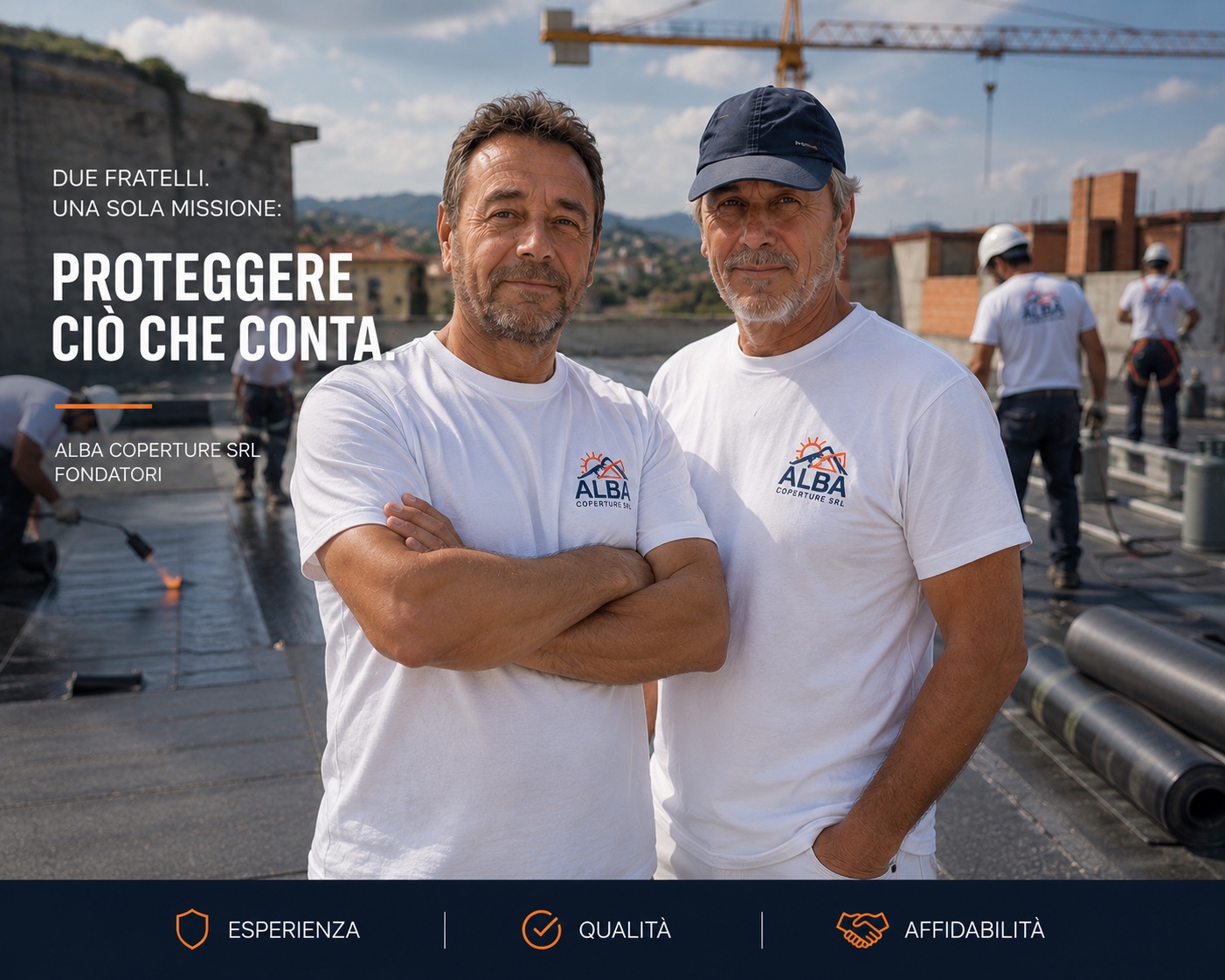 Fondatori Alba Coperture sul cantiere